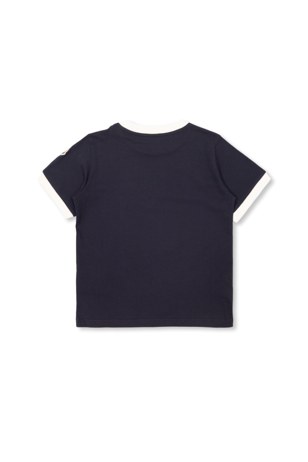 Navy blue Cotton T-shirt with logo Moncler Enfant - Vitkac Canada